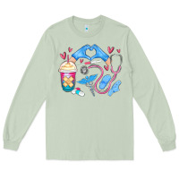Matcha nurse life Long Sleeve Tee - MaliasSmallBusiness