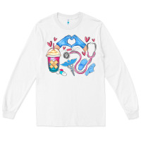 White nurse life Long Sleeve Tee - MaliasSmallBusiness