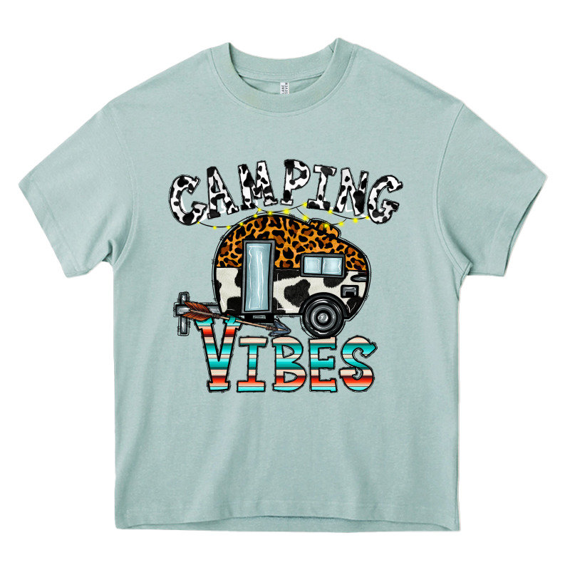 Camping Vibes Heavy Core Tee by CowhideDigitalArt | Teevron
