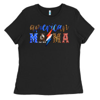 Black american mama thunderbolt Ladies Tee - HRA Design Shop