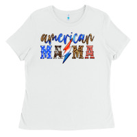 White american mama thunderbolt Ladies Tee - HRA Design Shop