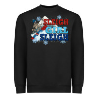 Black winter sleigh girl sleigh Heavyweight Sweatshirt - NancyCooperArtShop