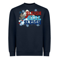Navy winter sleigh girl sleigh Heavyweight Sweatshirt - NancyCooperArtShop