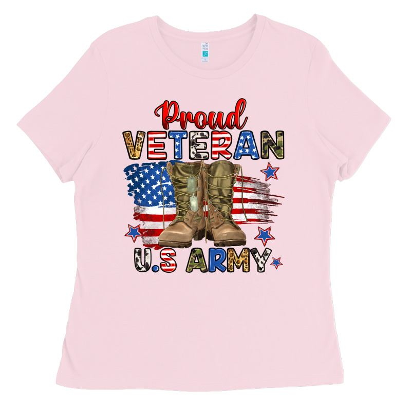 Proud Veteran U.s Army Ladies Tee by RanaPortraitStore | Teevron