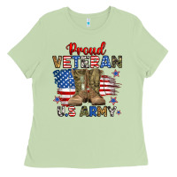 Matcha proud veteran u.s army Ladies Tee - RanaPortraitStore