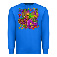 True Royal Mardi Gras hearts Premium Sweatshirt - HowdyJamesFarm
