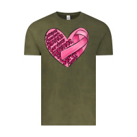 Vintage Olive heart breast cancer Vintage Tee - MaliasSmallBusiness