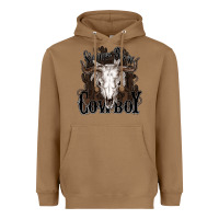 Toasted Coconut Simmer down Cowboy Heavyweight Hoodie - HowdyJamesFarm