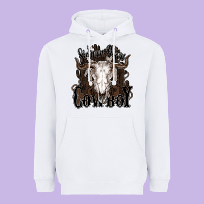 Simmer Down Cowboy Heavyweight Hoodie Designed By Howdyjamesfarm