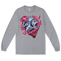 Heather Grey lets go girls pink Long Sleeve Tee - NancyCooperArtShop