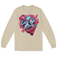 Mushroom lets go girls pink Long Sleeve Tee - NancyCooperArtShop