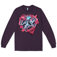 Plum lets go girls pink Long Sleeve Tee - NancyCooperArtShop