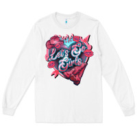White lets go girls pink Long Sleeve Tee - NancyCooperArtShop