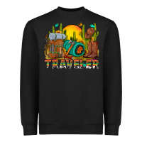 Black western traveler cowboy Heavyweight Sweatshirt - NancyCooperArtShop