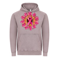 Vintage Zinc cancer ribbon sunflower Vintage Hoodie - NancyCooperArtShop