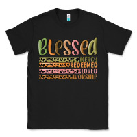 Black retro blessed redeemed quotes Classic Tee - MaliasSmallBusiness