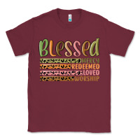 Burgundy retro blessed redeemed quotes Classic Tee - MaliasSmallBusiness