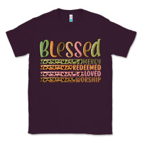 Plum retro blessed redeemed quotes Classic Tee - MaliasSmallBusiness