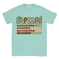 Seafoam retro blessed redeemed quotes Classic Tee - MaliasSmallBusiness