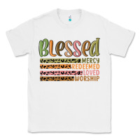 White retro blessed redeemed quotes Classic Tee - MaliasSmallBusiness