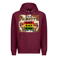 Burgundy juneteenth blackity black black black Premium Hoodie - TumblerDesignByShophia