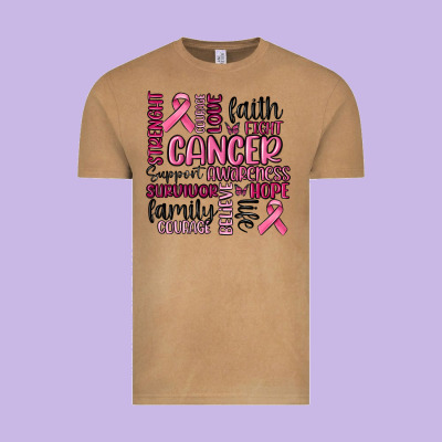 Cancer Awareness Vintage Tee Designed By Maliassmallbusiness