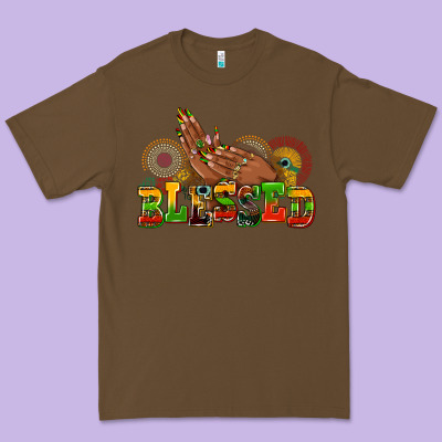 Blessed Afro Woman Hands Premium Tee Designed By Adodesignshop