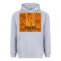 Heather Grey tiger paws Heavyweight Hoodie - TumblerDesignByShophia