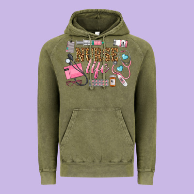 Western Nurse Life Vintage Hoodie Designed By Lillyallendesigns