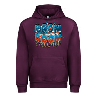 Mauve Wine Boom boom Mama Urban Hoodie - FaDigitalArtStudio