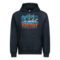 Navy Boom boom Mama Urban Hoodie - FaDigitalArtStudio