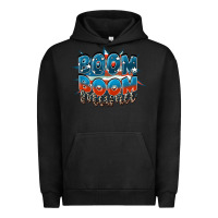 Pigment Black Boom boom Mama Urban Hoodie - FaDigitalArtStudio