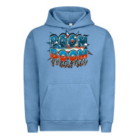 Pigment Pebble Blue Boom boom Mama Urban Hoodie - FaDigitalArtStudio