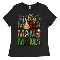 Black jolly mama mama mama Ladies Tee - FaDigitalArtStudio