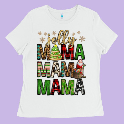 Jolly Mama Mama Mama Ladies Tee Designed By Fadigitalartstudio