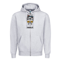 Western Glitter Aztec Patterned Mom Skull Zipper Hoodie | Teevron