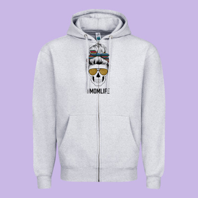 Western Glitter Aztec Patterned Mom Skull Zipper Hoodie Designed By Bettercallsaul