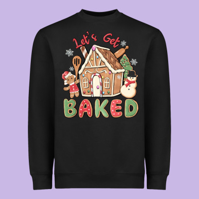 Let's Get Baked Heavyweight Sweatshirt Designed By Maliassmallbusiness