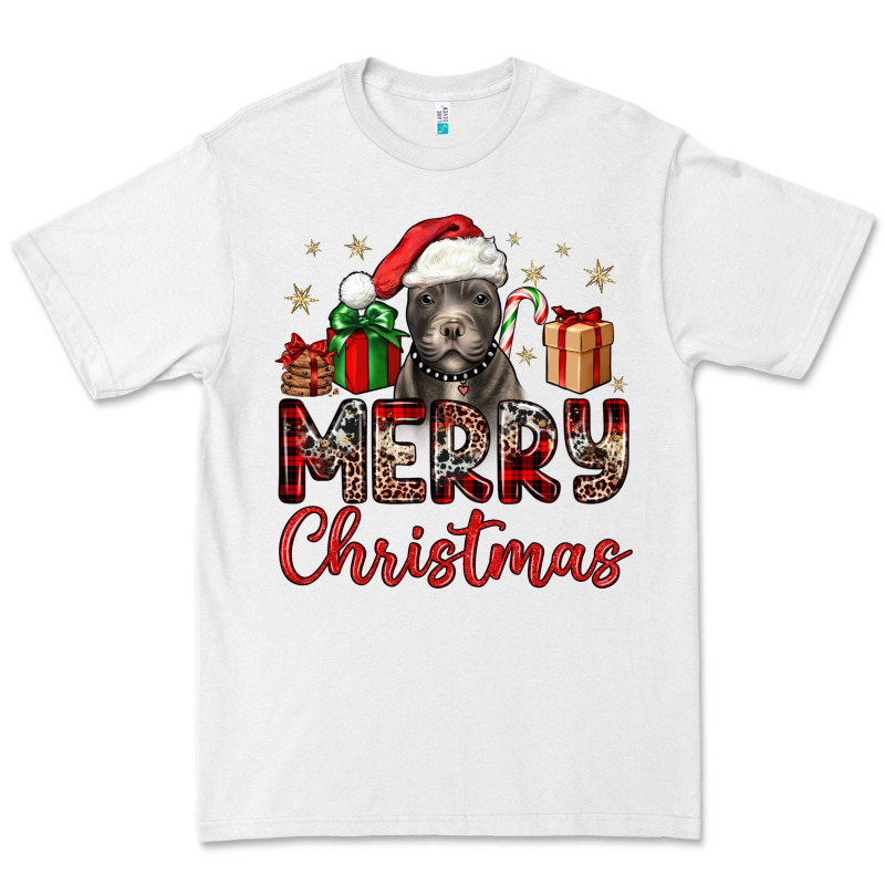 Merry Christmas Pitbull Premium Tee by JahusDesignShop | Teevron