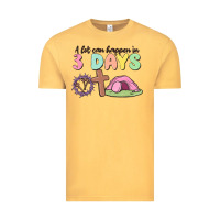Vintage Mustard a lot can happen in 3 days Vintage Tee - MaliasSmallBusiness