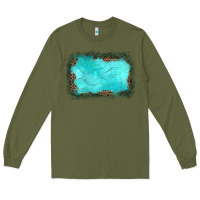 Army Green gemstone leopard background Long Sleeve Tee - JahusDesignShop