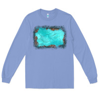 Colony Blue gemstone leopard background Long Sleeve Tee - JahusDesignShop