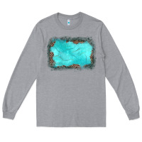 Heather Grey gemstone leopard background Long Sleeve Tee - JahusDesignShop