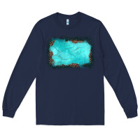 Navy gemstone leopard background Long Sleeve Tee - JahusDesignShop