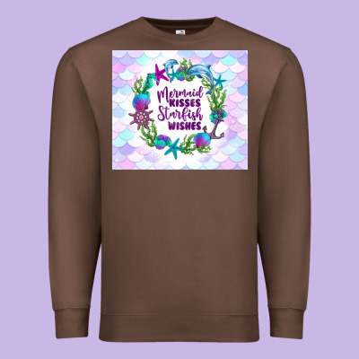 Mermaid Kisses Starfish Wishes Premium Sweatshirt Designed By Tumblerdesignbyshophia
