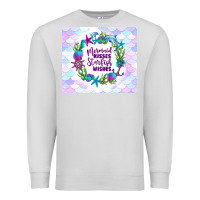 Dove Grey mermaid kisses starfish wishes Premium Sweatshirt - TumblerDesignByShophia