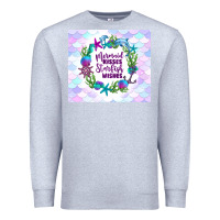 Heather Grey mermaid kisses starfish wishes Premium Sweatshirt - TumblerDesignByShophia