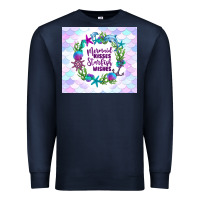 Navy mermaid kisses starfish wishes Premium Sweatshirt - TumblerDesignByShophia