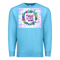 Ocean Blue mermaid kisses starfish wishes Premium Sweatshirt - TumblerDesignByShophia