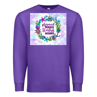 Purple mermaid kisses starfish wishes Premium Sweatshirt - TumblerDesignByShophia